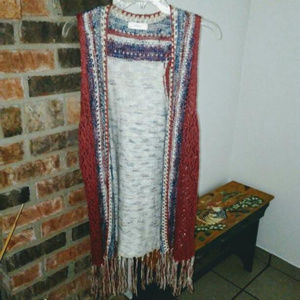 Vintage Pronto Open Sleevless Crochete Vest